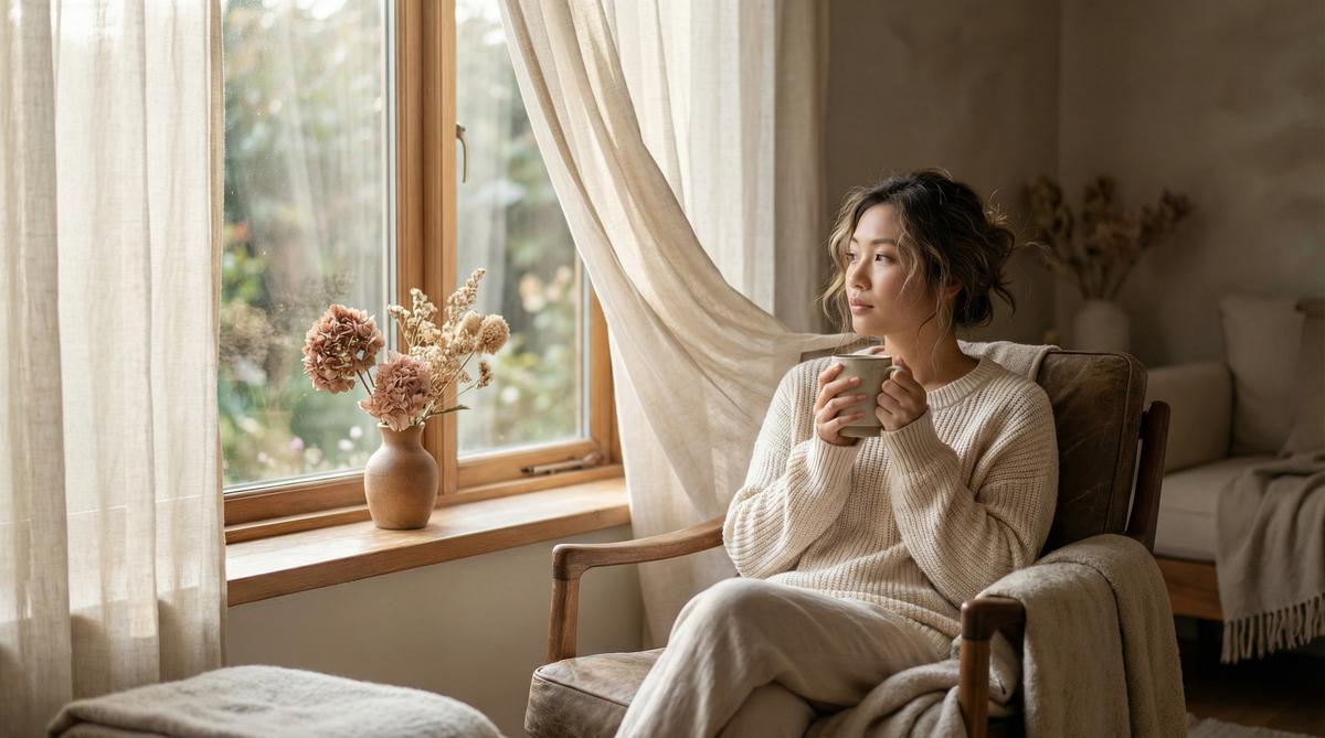 蘑菇视频品牌形象，女性疗愈生活场景，6t31rf2m.cn